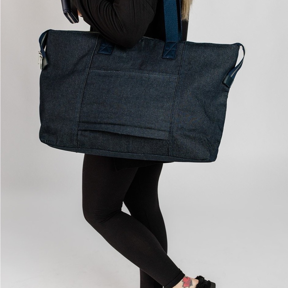 Stylish COLAB Denim Weekend Tote Bag